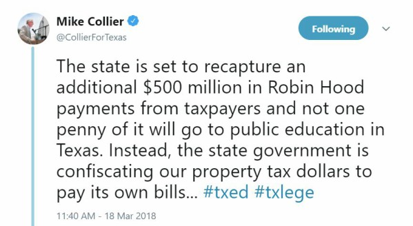 Mike Collier tweet 3/18