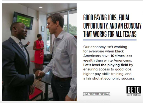 Beto O'Rourke campaign ad on black wealth July 2018