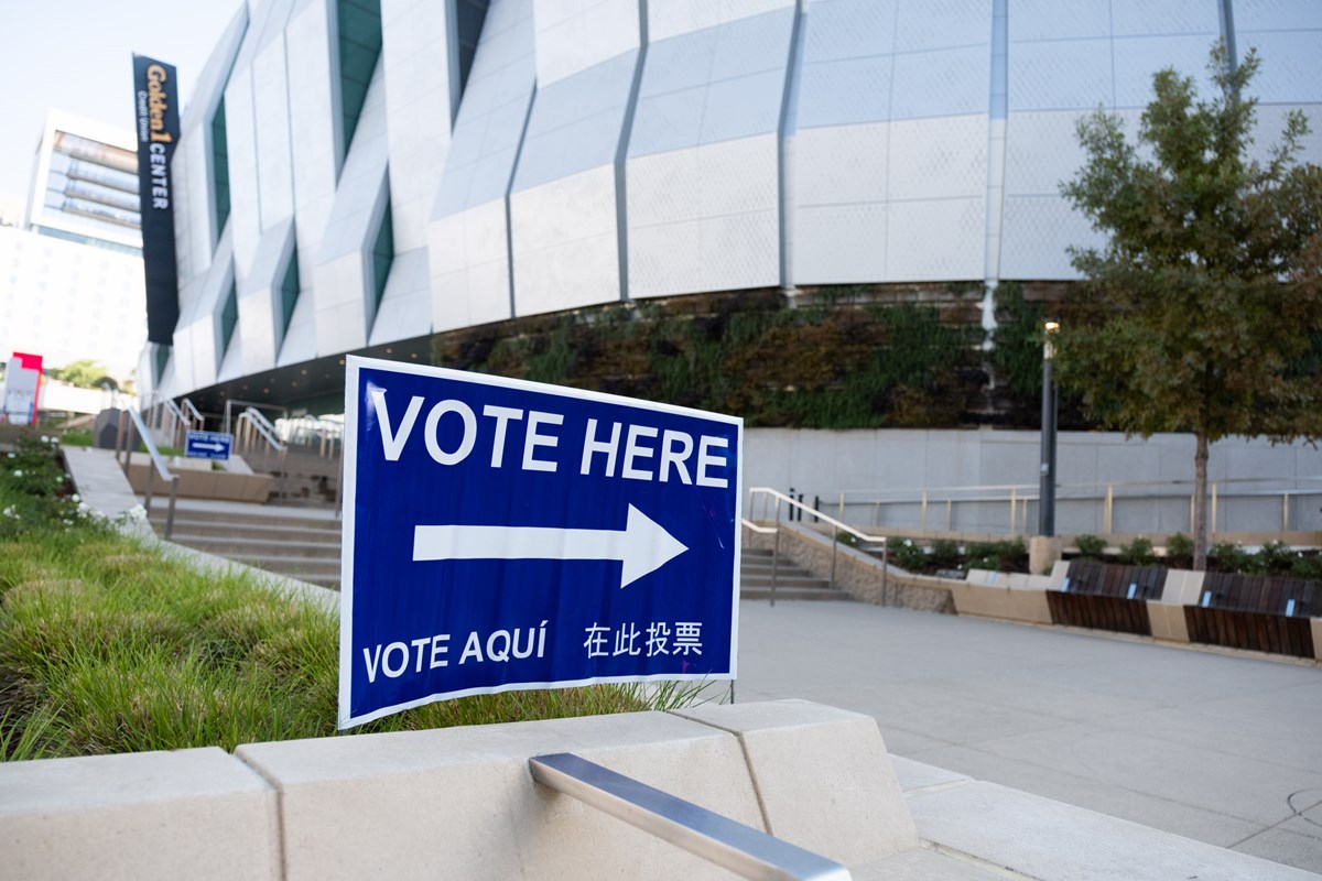 Voting at Kings arena Sacramento