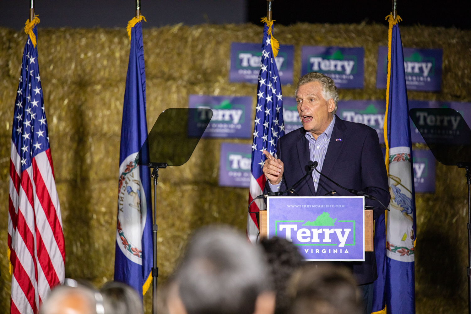 Former Gov. Terry McAuliffe campaigns in Henrico County.