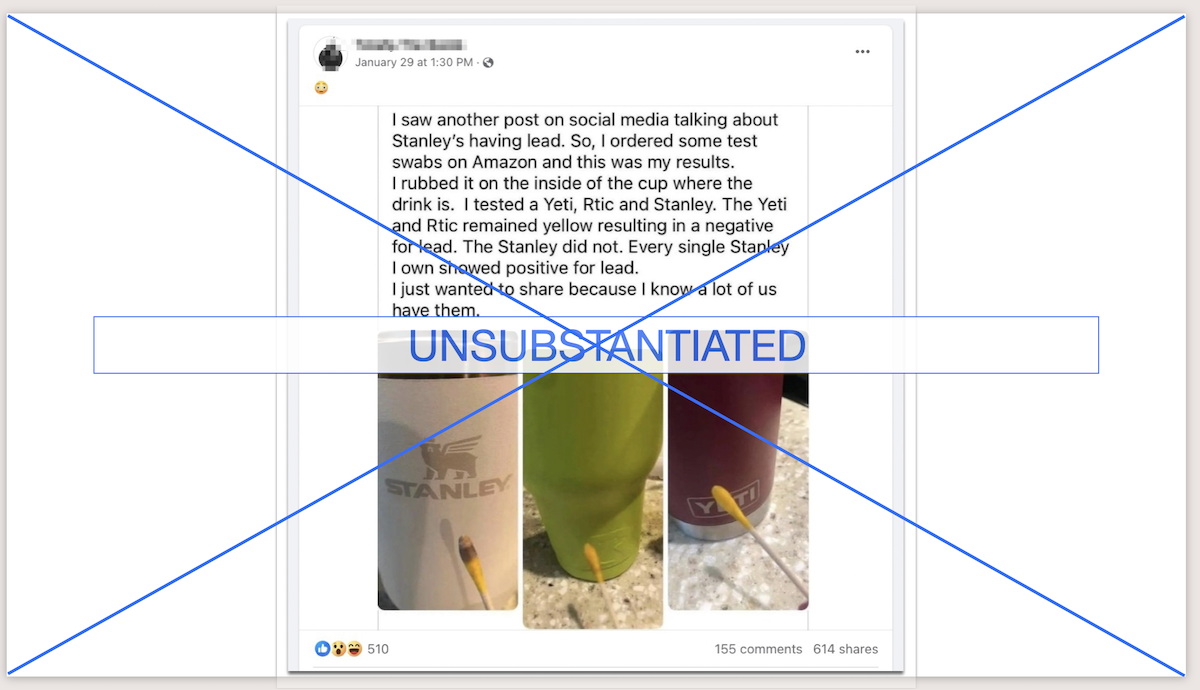 Screenshot of Stanley cup post