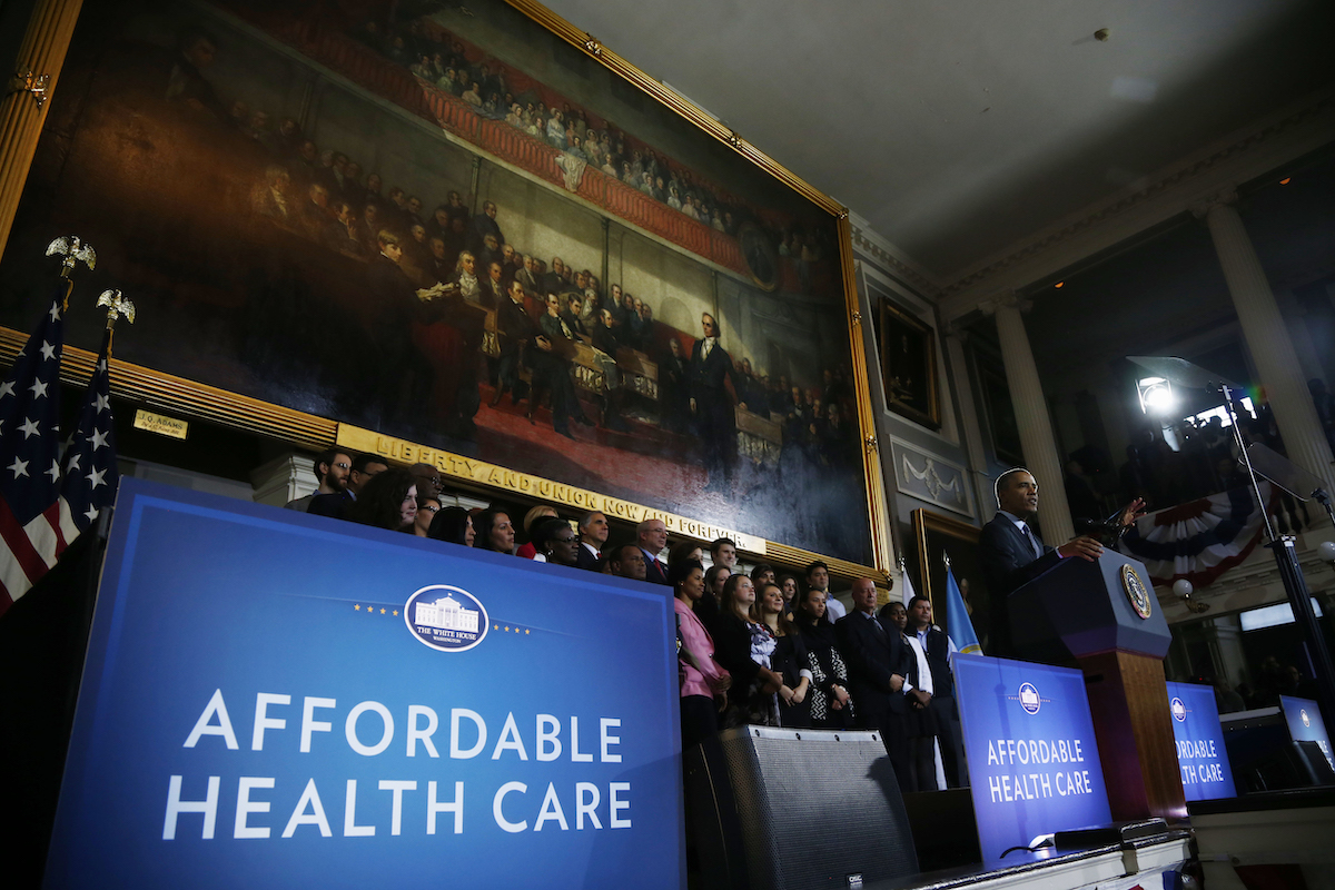 Obama speaks about Affordable Care Act in Boston, 2013