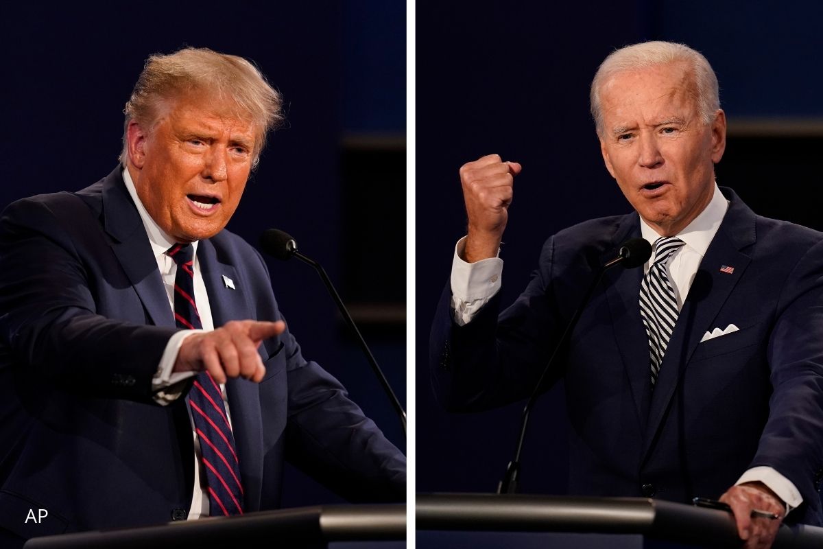 Trump and Biden side by side