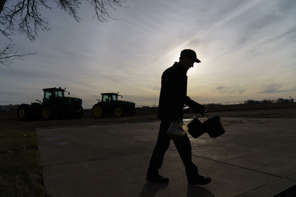 Farmer in Benson, Minn., 2021