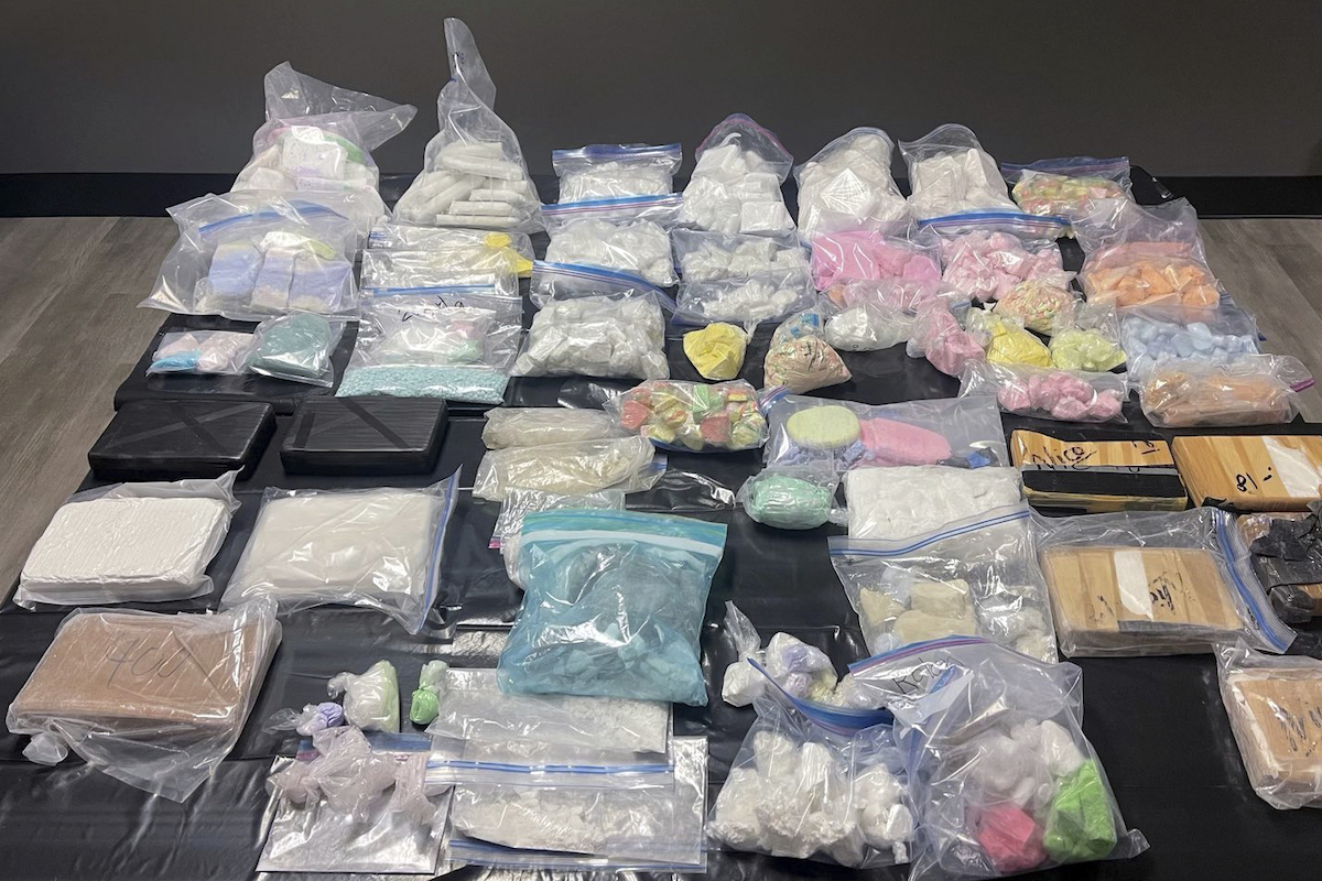 Photo of fentanyl displayed following drug bust, 4-23-2022