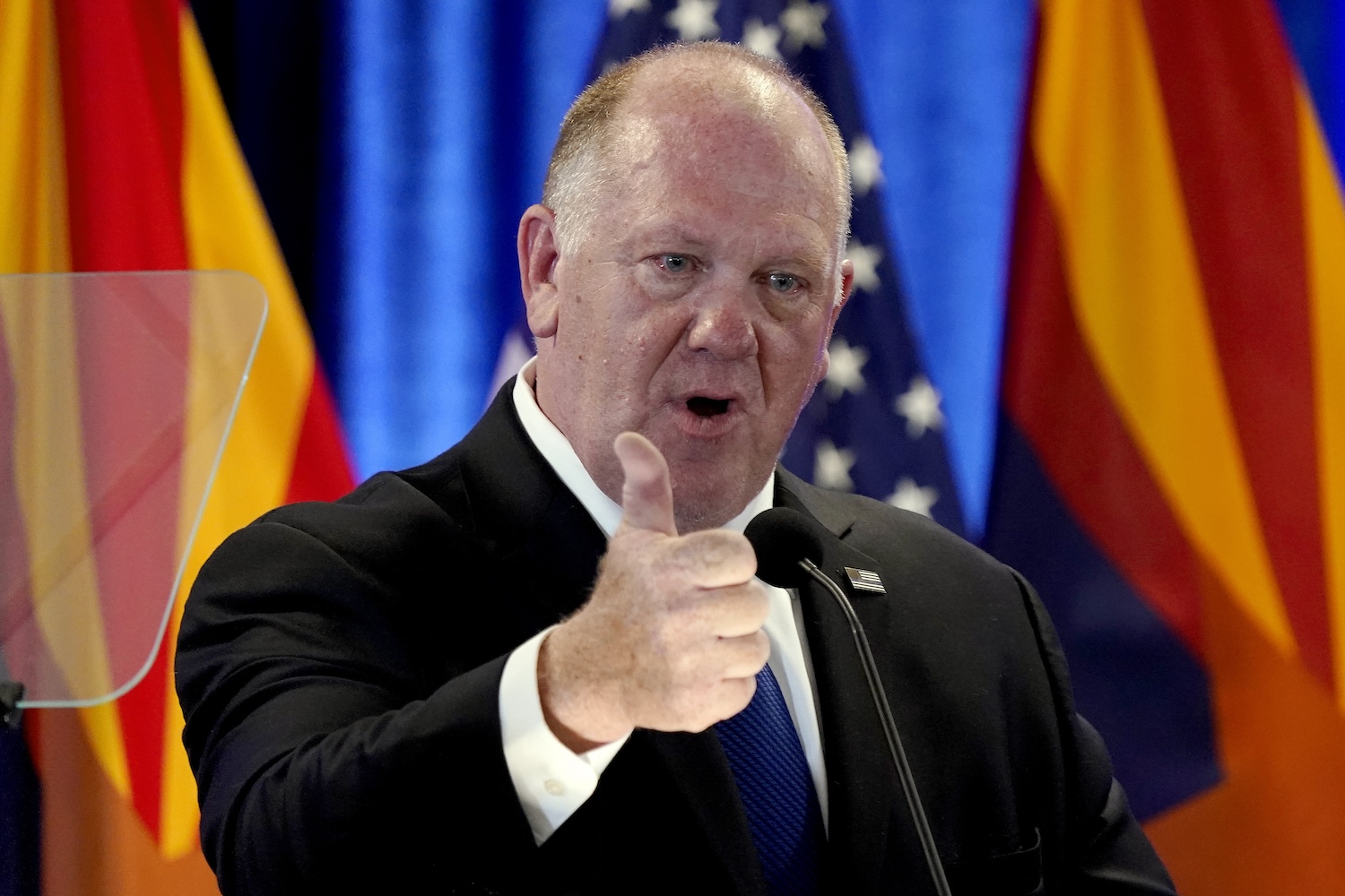 Former Acting Immigration and Customs Enforcement Director Tom Homan speaks in Phoenix, 6.13.2022