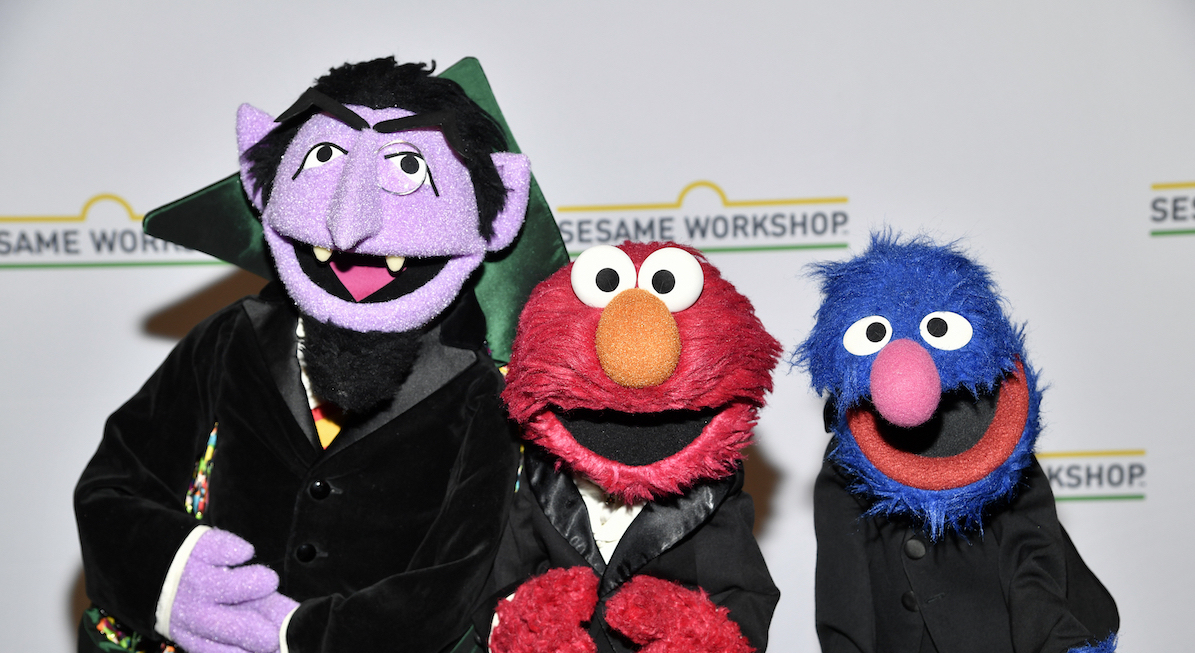 Sesame Street characters at 2023 gala elmo