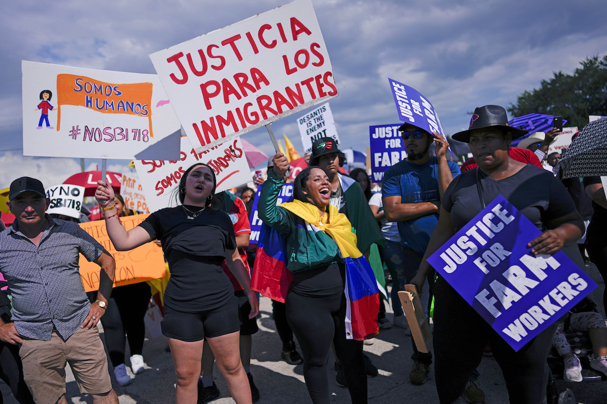 SPANISH: Florida protest against immigration bill June 2023