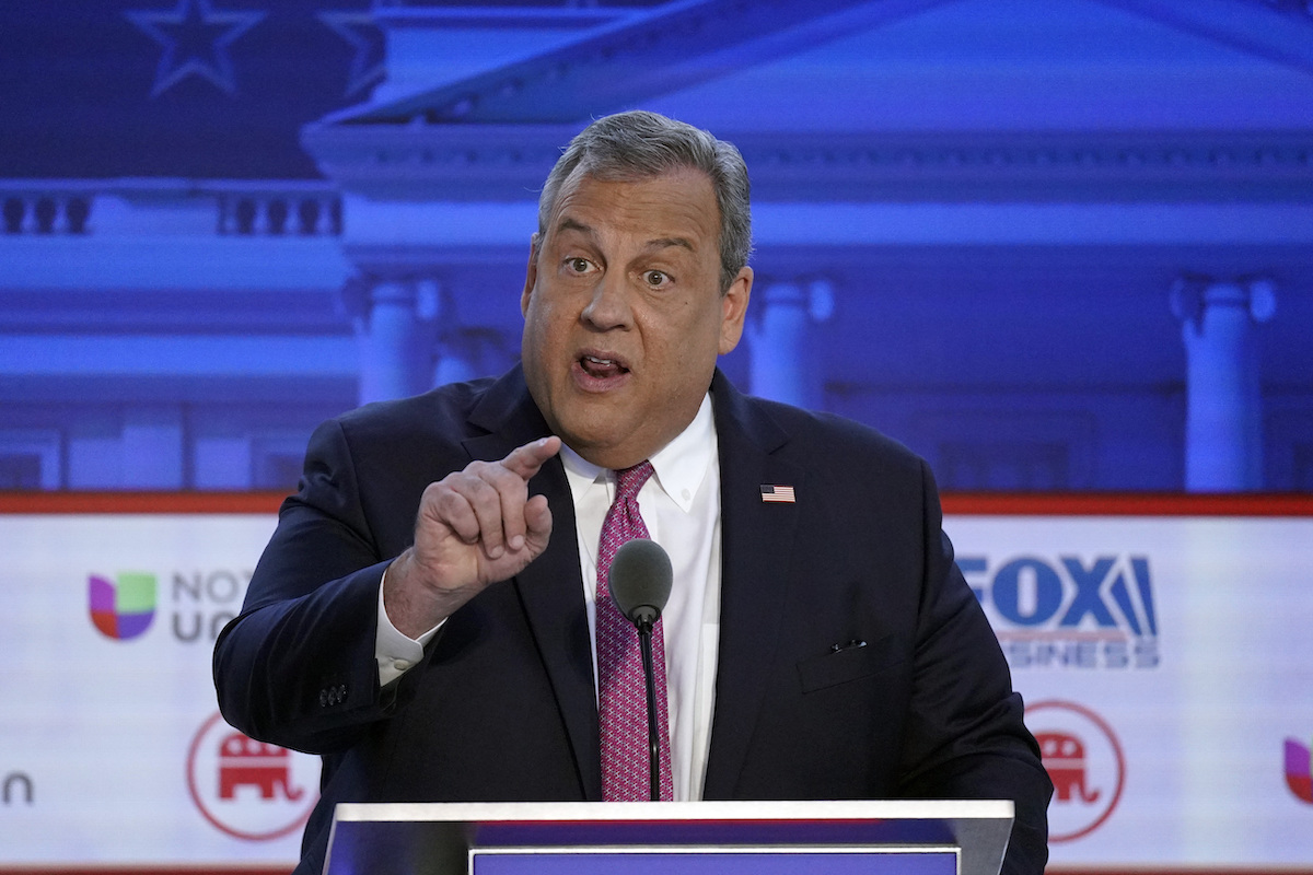 Christie speaks at GOP debate, 9-27-2023