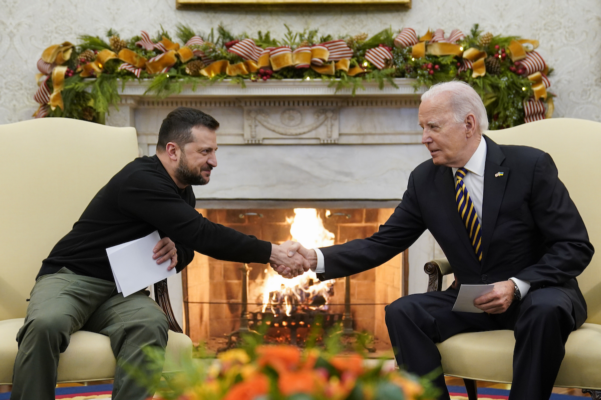 Preisdent Joe Biden meeting Volodomyr Zelenskyy at White House, 12-12-2023