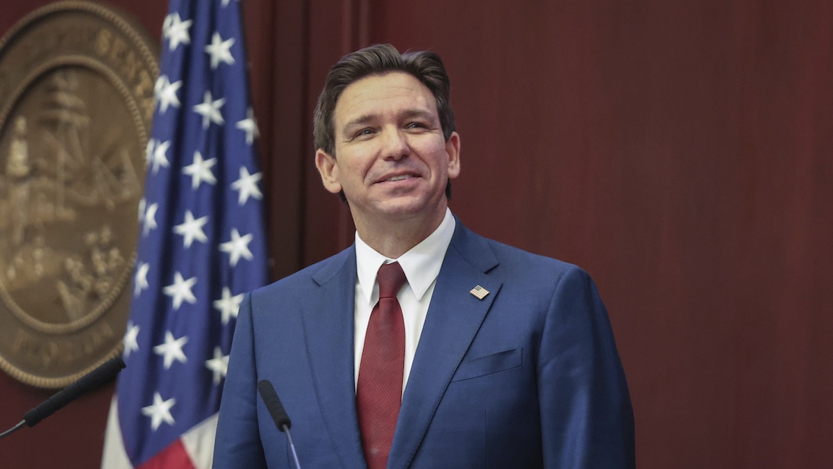 Ron DeSantis for constitutional amendments, photo in Tallahassee, Fla., 1-9-2024