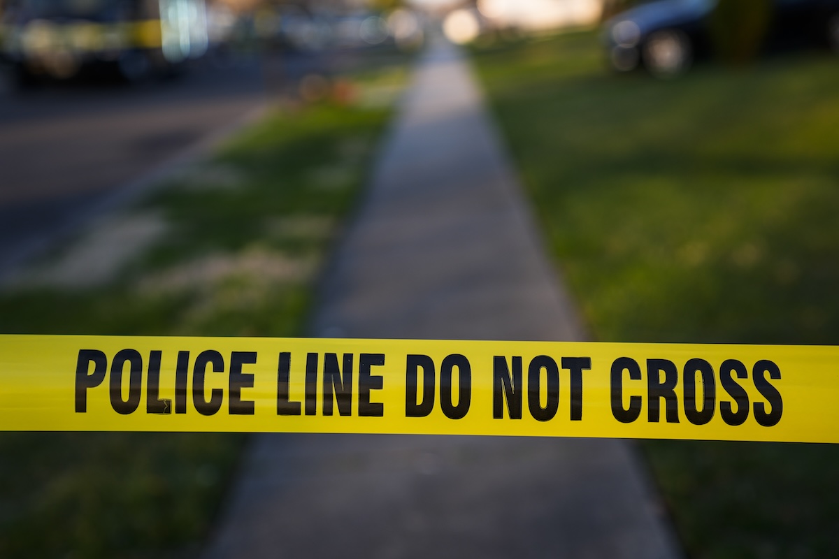 Police crime tape in Levittown PA