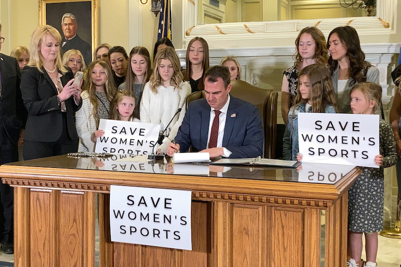 Gov Kevin Stitt signs trans sports bill 4-23-24