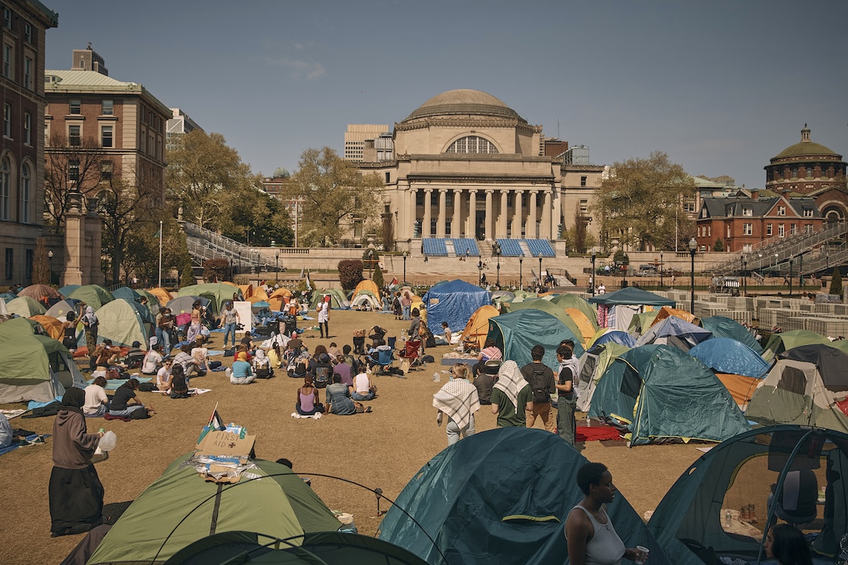 Columbia U pro-Palestinian protest, 4-28-2024