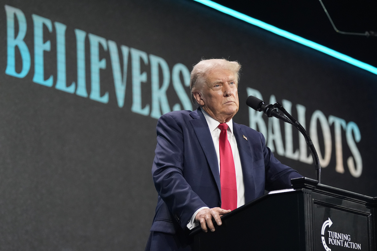 Trump speaking at TPUSA summit in West Palm Beach, Fla., 7-26-2024