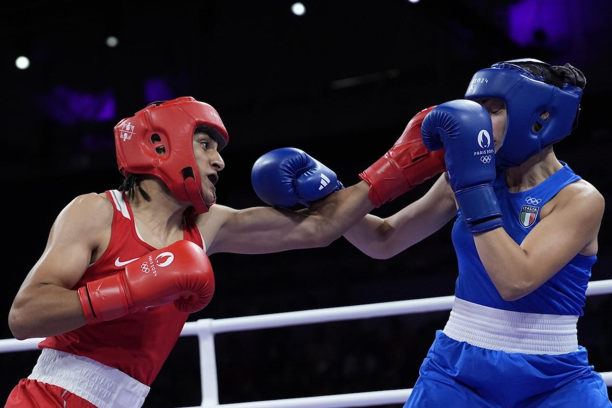 Algeria's Imane Khelif fights Italy's Angela Carini Aug. 1, 2024