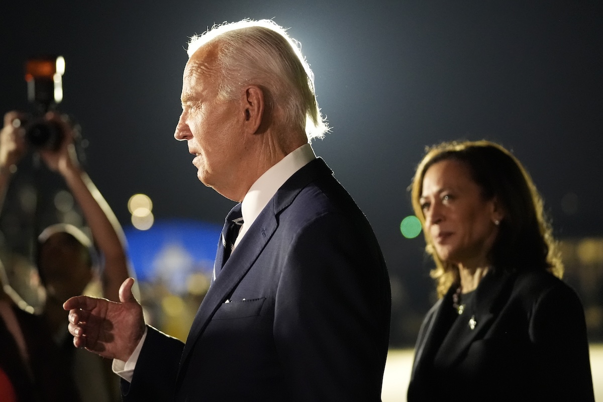 Biden and Harris at Andrews Air Force Base, 8-1-2024