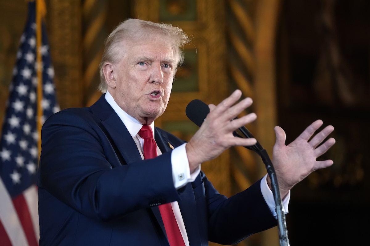 Former President Donald Trump at press conference 08-08-2024