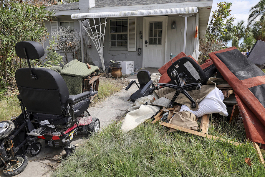 Escombros del huracán Helene en FL 10/02/24