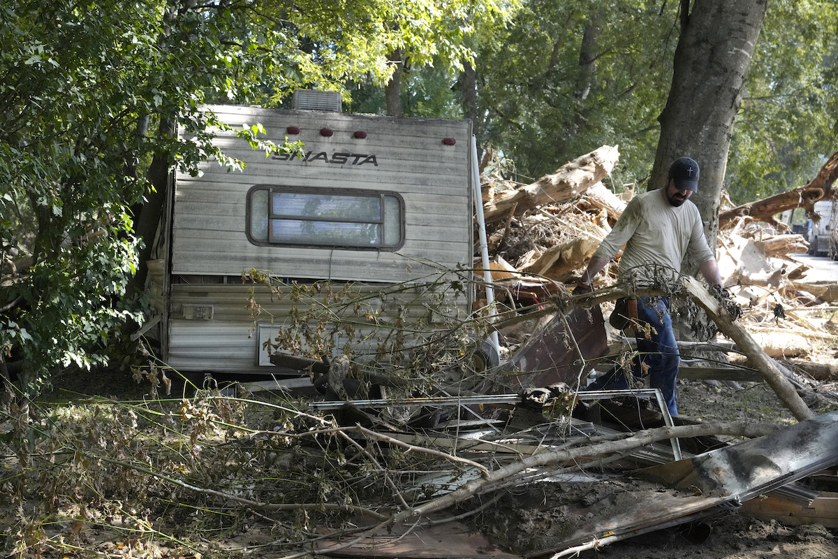 Hurricane Helene debris in Del Rio, Tenn., 10-5-2024