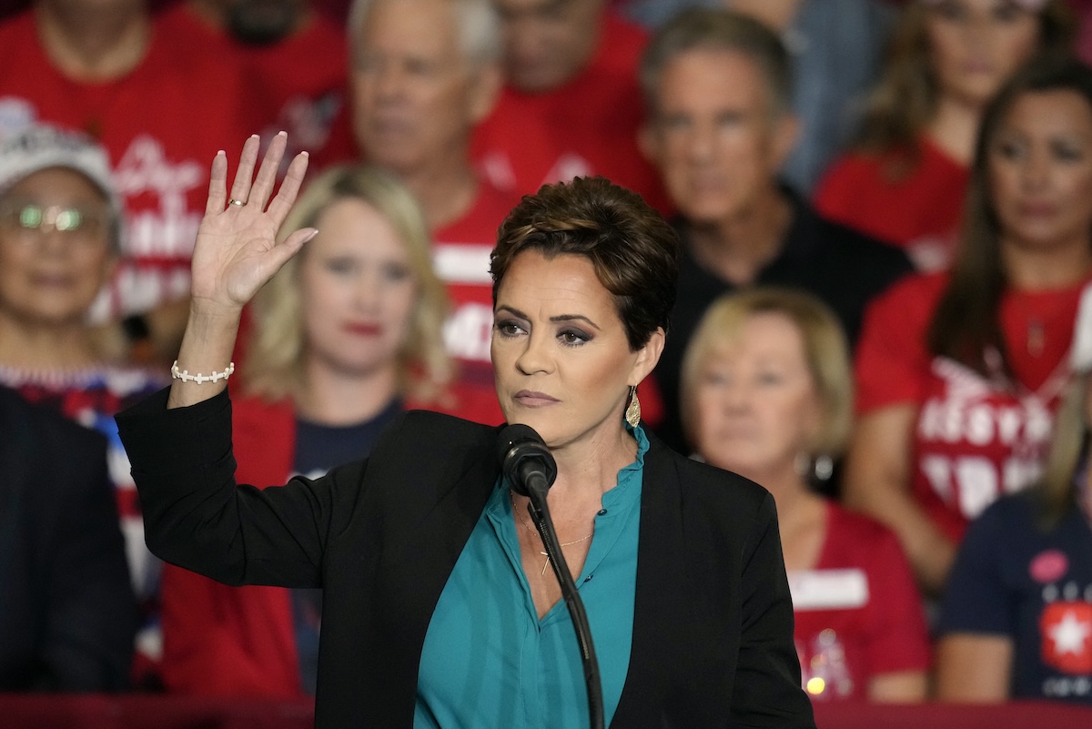 Arizona U.S. Senate candidate Kari Lake in Peoria, Ariz., 10-22-2024