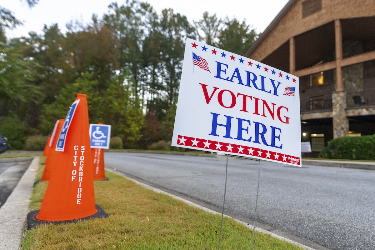 Early voting sign, Stockbridge, Ga., 10-31-2024