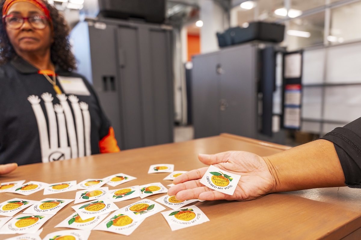 Georgia peach i voted sticker - 10-31-2024