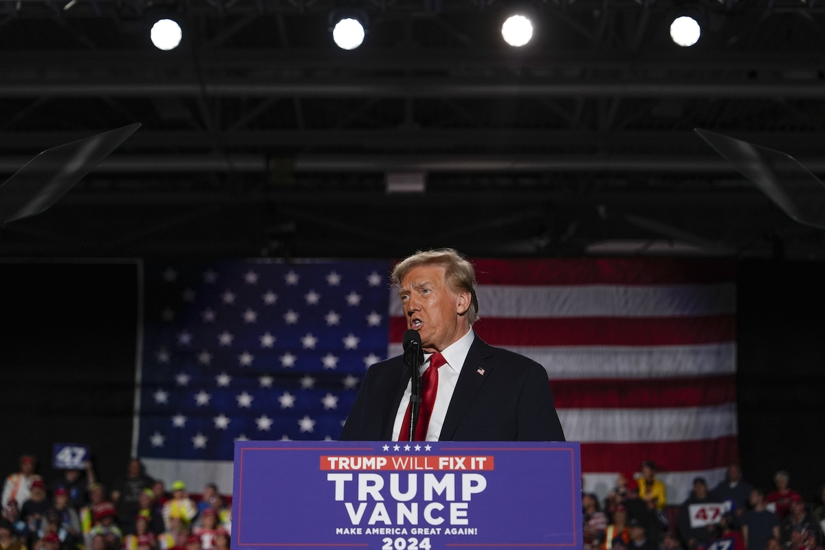 Trump speaking in Warren, Mich., 11-1-2024; can use for ACA check