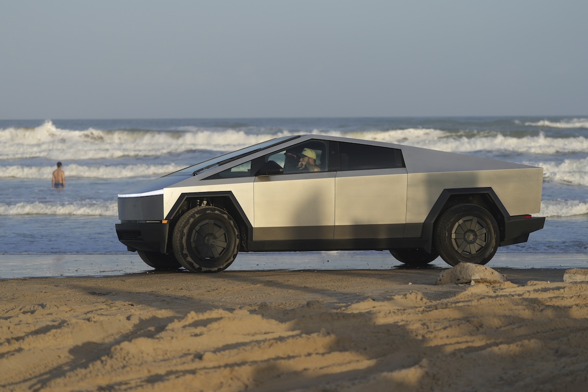 Cybertruck on the beach