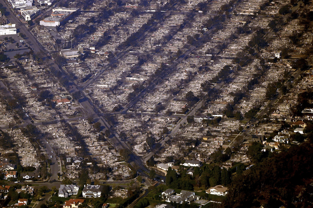 Homes burned in Palisades, Los Angeles 01-09-2025