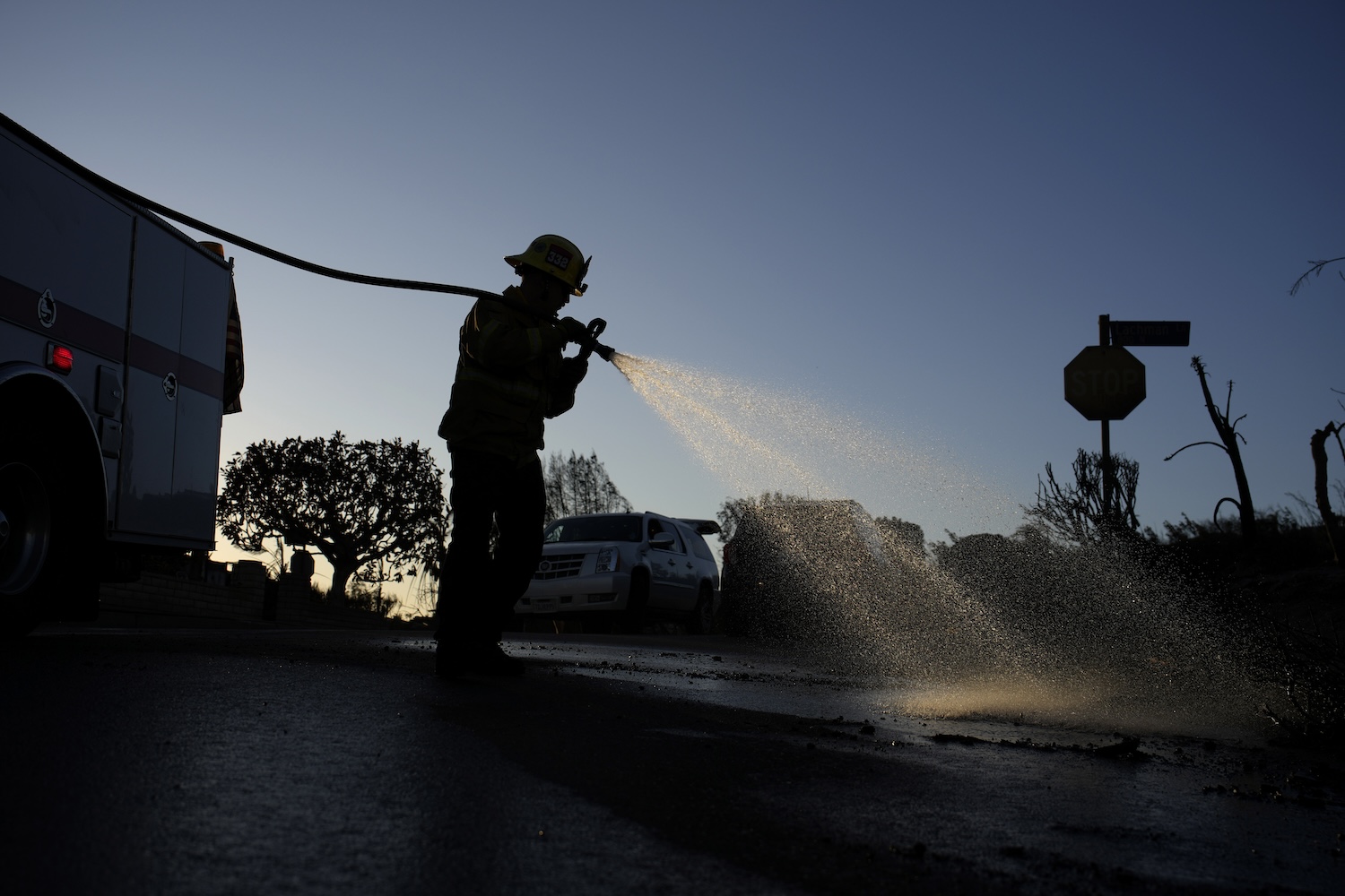 California firefighter in Pacific Palisades 01-13-2025