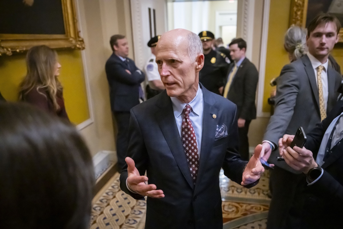 Rick Scott in Capitol in March 2025