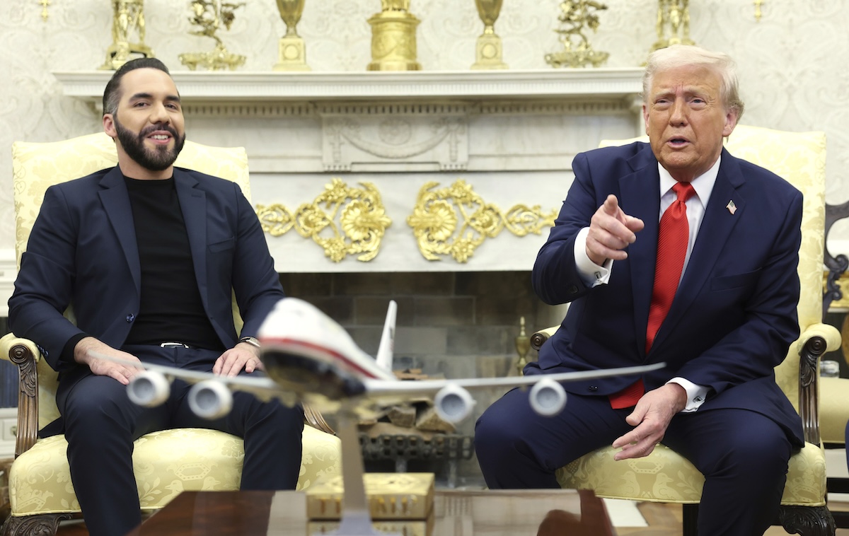 Trump and Bukele in Oval Office 04-14-25