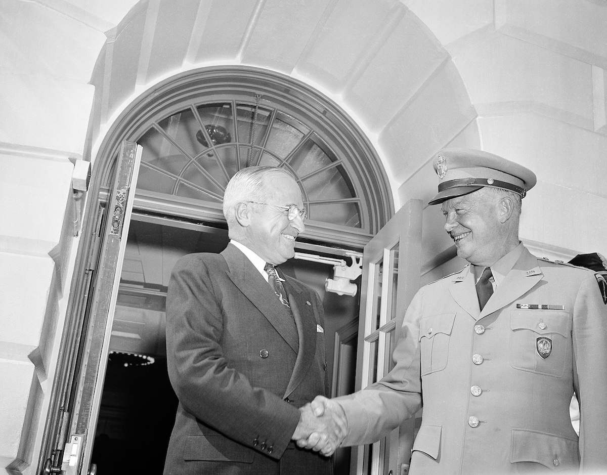 Harry Truman and Dwight Eisenhower, 6-1-1952