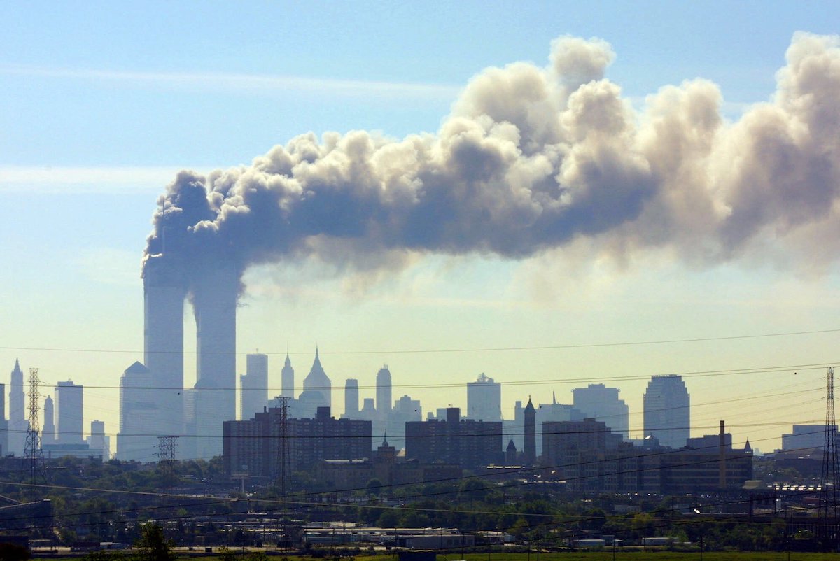 9/11 twin towers photo for conspiracy theories story
