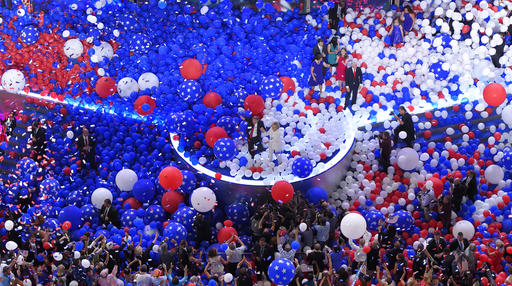 Dem convention balloons