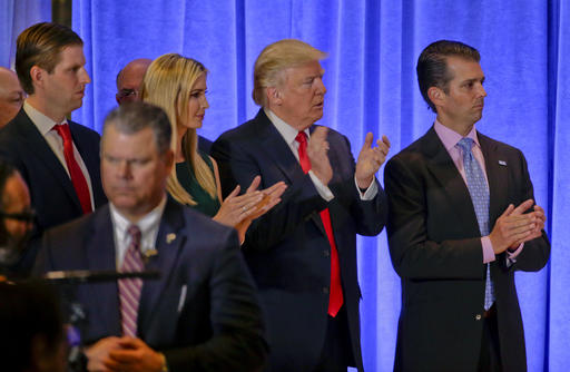 Trump and 3 eldest children jan 2017