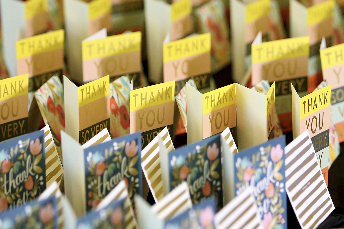 Thank you cards: Mailbag