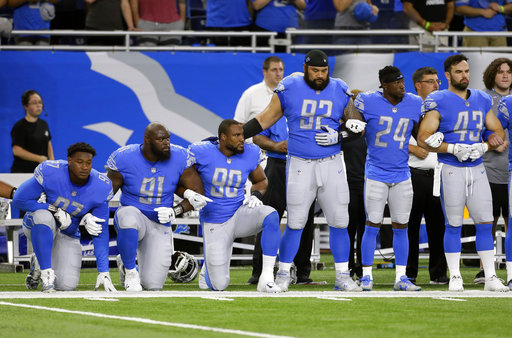 Lions kneeling