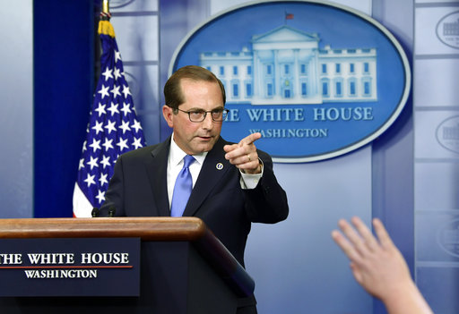 Alex Azar WH press briefing