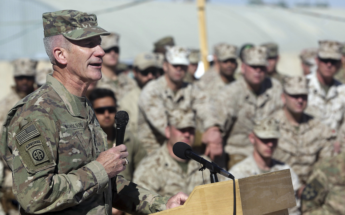 commander of NATO and US forces in Afghanistan in 2018