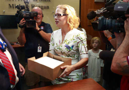 kyrsten sinema senate campaign 2018 delivers signatures to secretary of state
