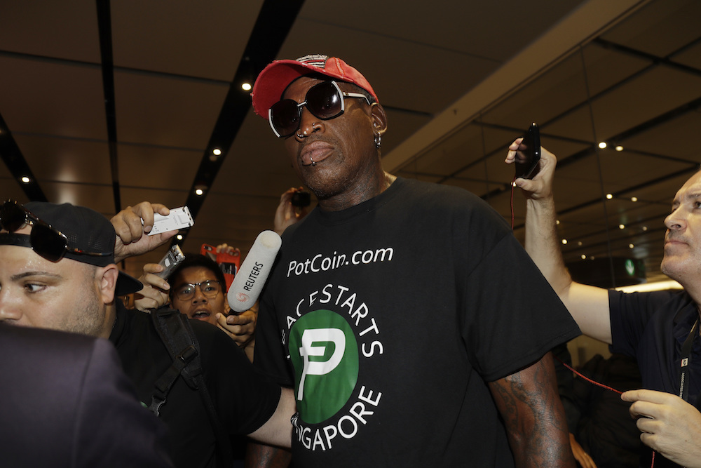 Dennis Rodman in Singapore for North Korea summit