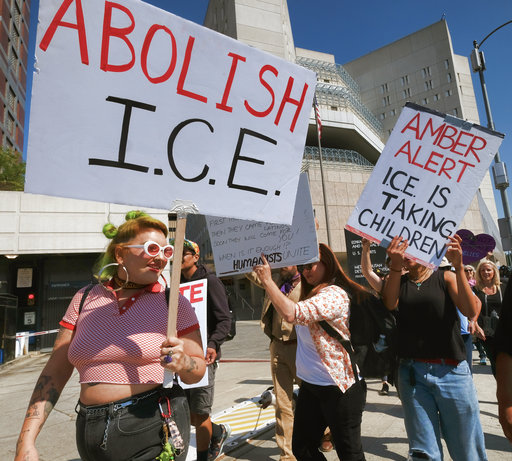 abolish ICE sign 2 LA July 2 2018