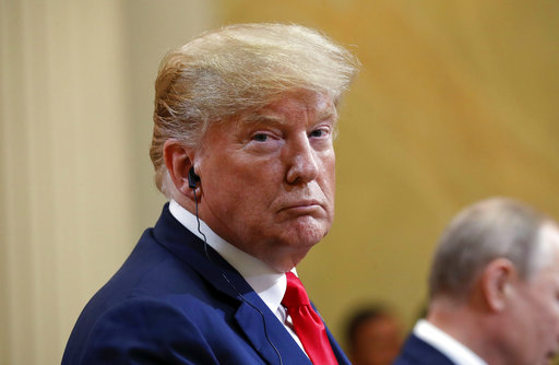 Trump Podium Close-up Helsinki