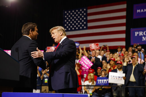 Trump shakes hand of DeSantis
