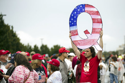 Trump PA rally Aug 2 Q sign
