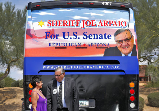Arpaio senate campaign bus stop 