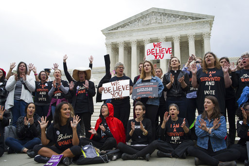 Kavanaugh hearing protestors photo