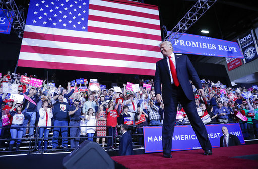 Trump walks in Wheeling